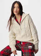 Cable Knit Quarter Zip Sweater