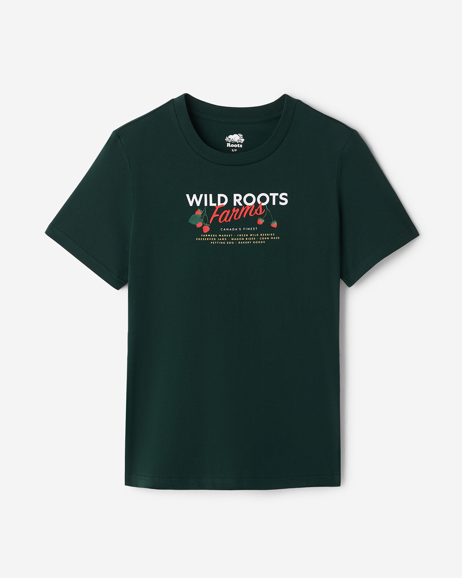 Womens Roots Fruit Stamp T-Shirt