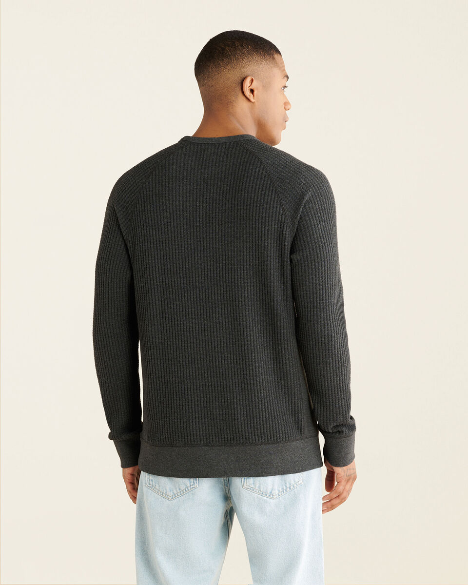 Stretch Waffle Long Sleeve Crew Top