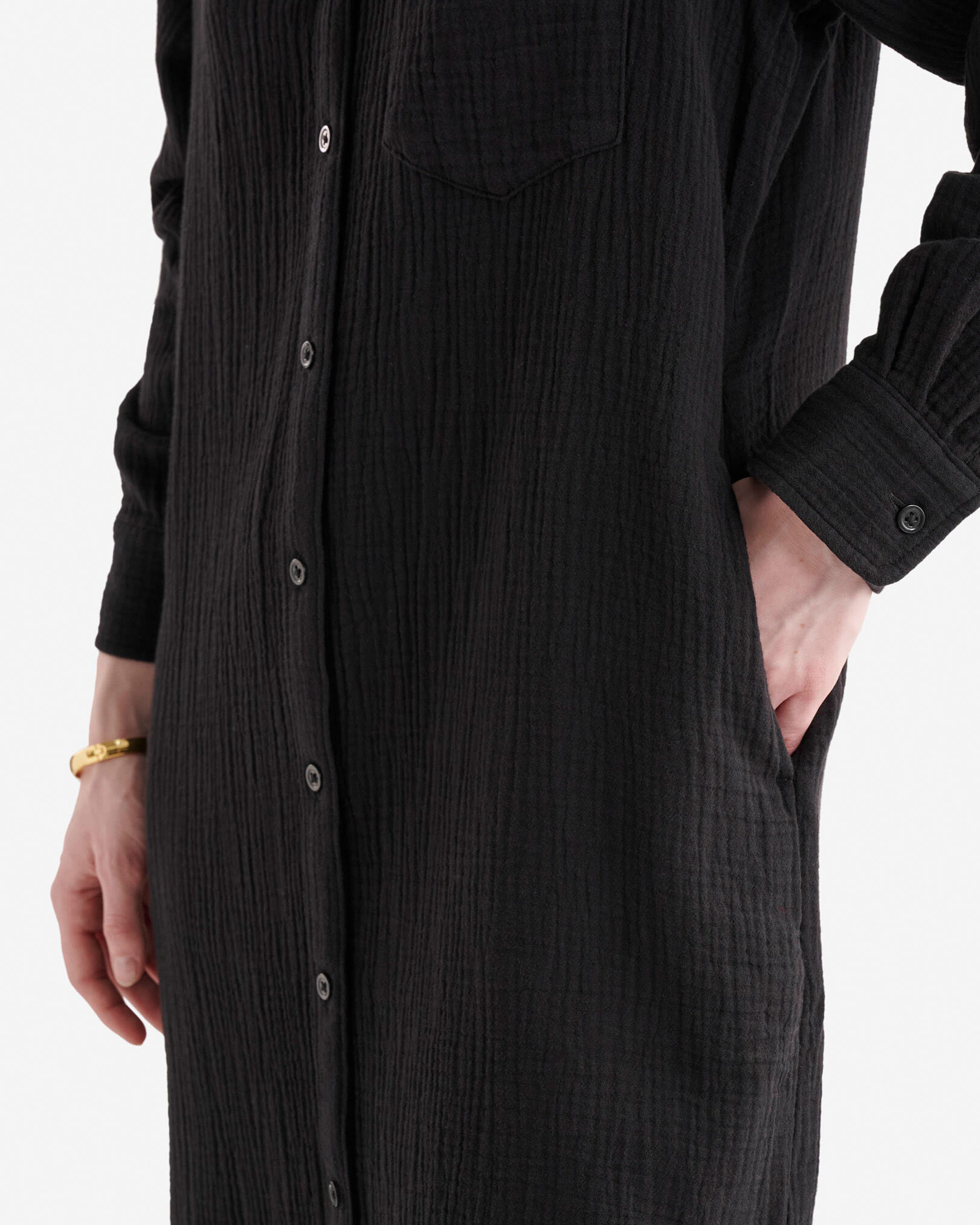 Isla Cotton Gauze Shirt Dress