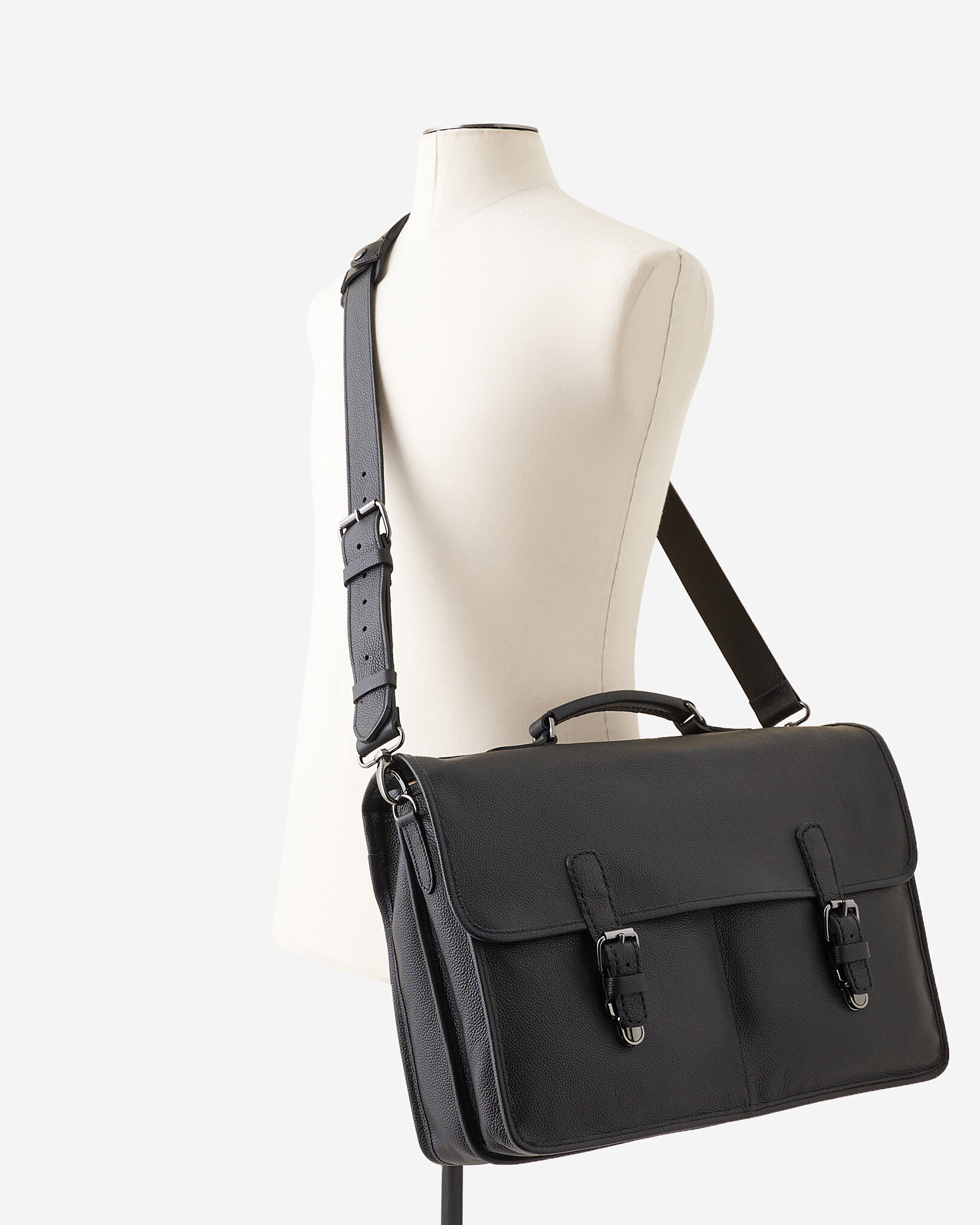 Leather work briefcase discount