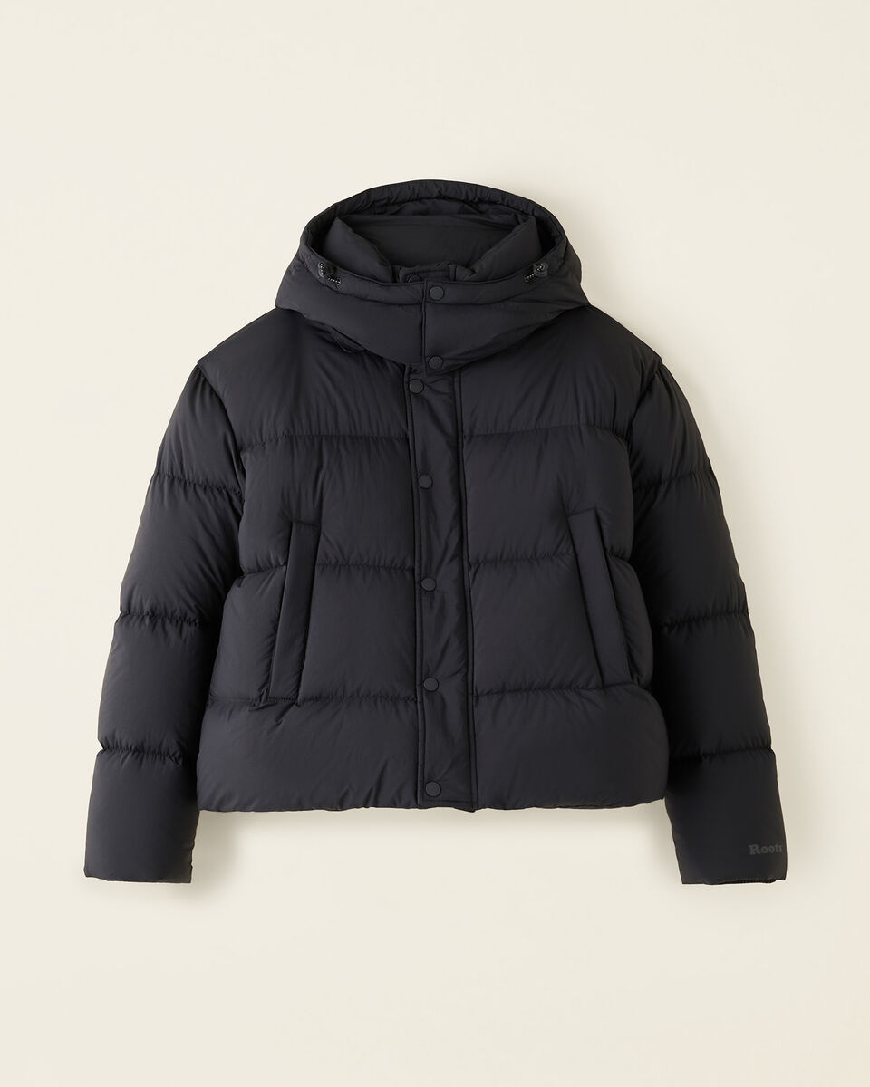 Roots Down Short Puffer Jacket, Jackets, Outerwear