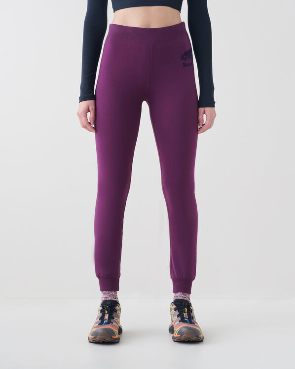 Legging douillet à cheville côtelée en coton bio Cooper