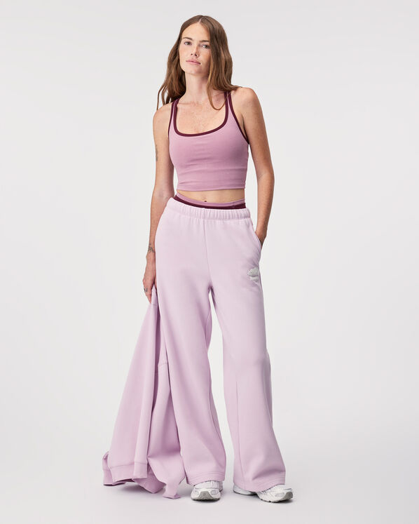 Pantalon molletonn&eacute; en coton biologique &agrave; jambe large Cooper 