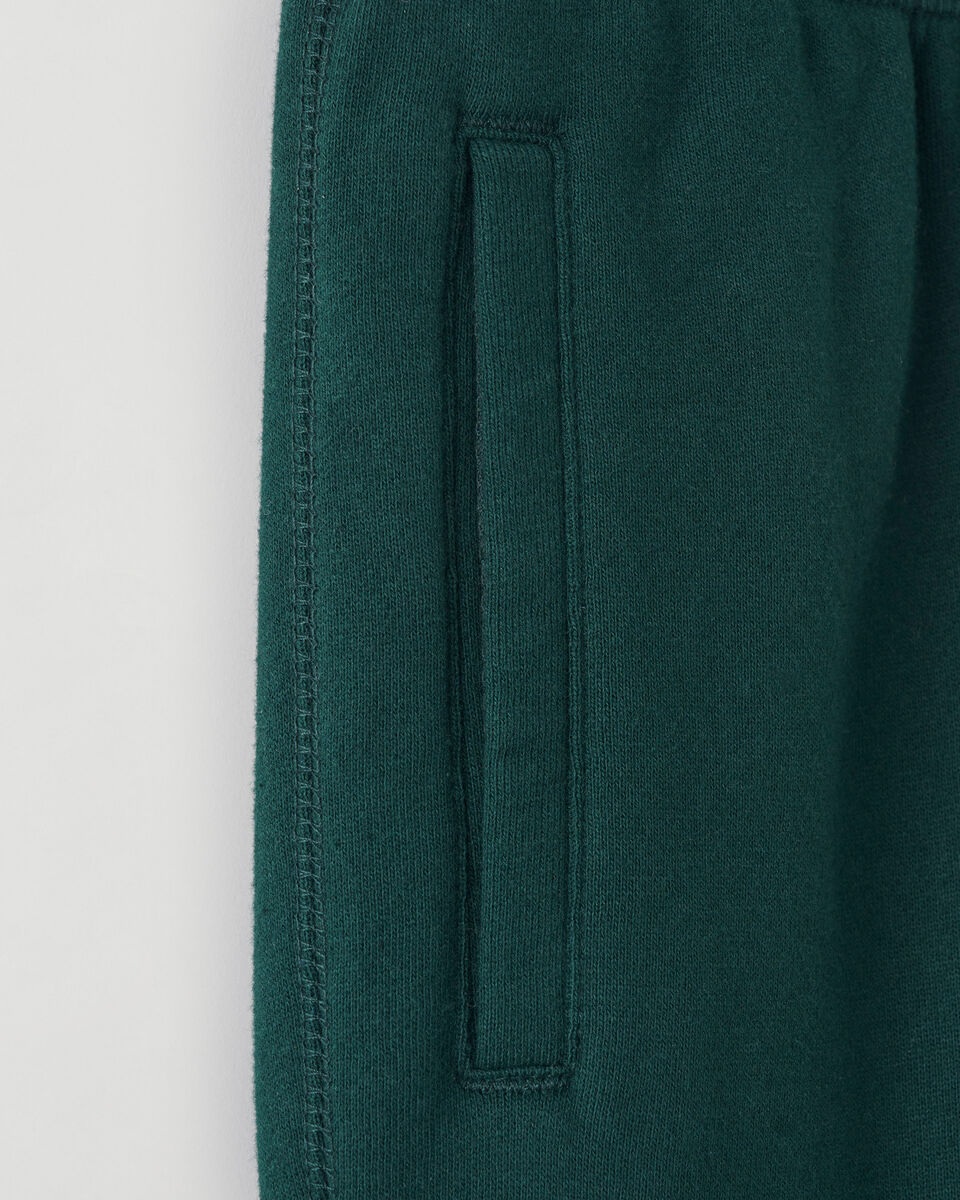 Pantalon court original ajusté à cheville côtelée en molleton de coton bio (entrejambe : 29 po)