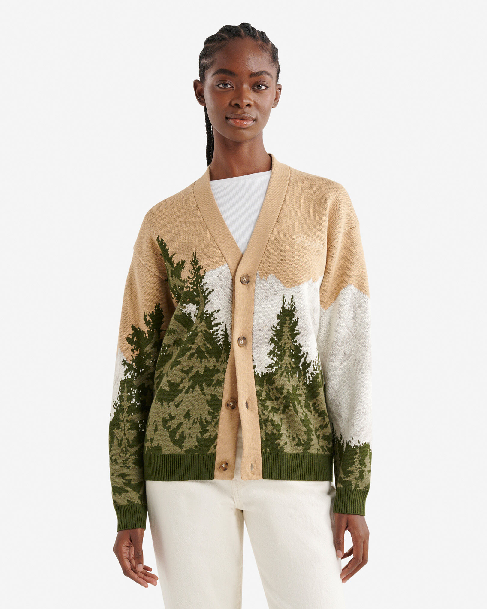 Landscape Intarsia Cardigan