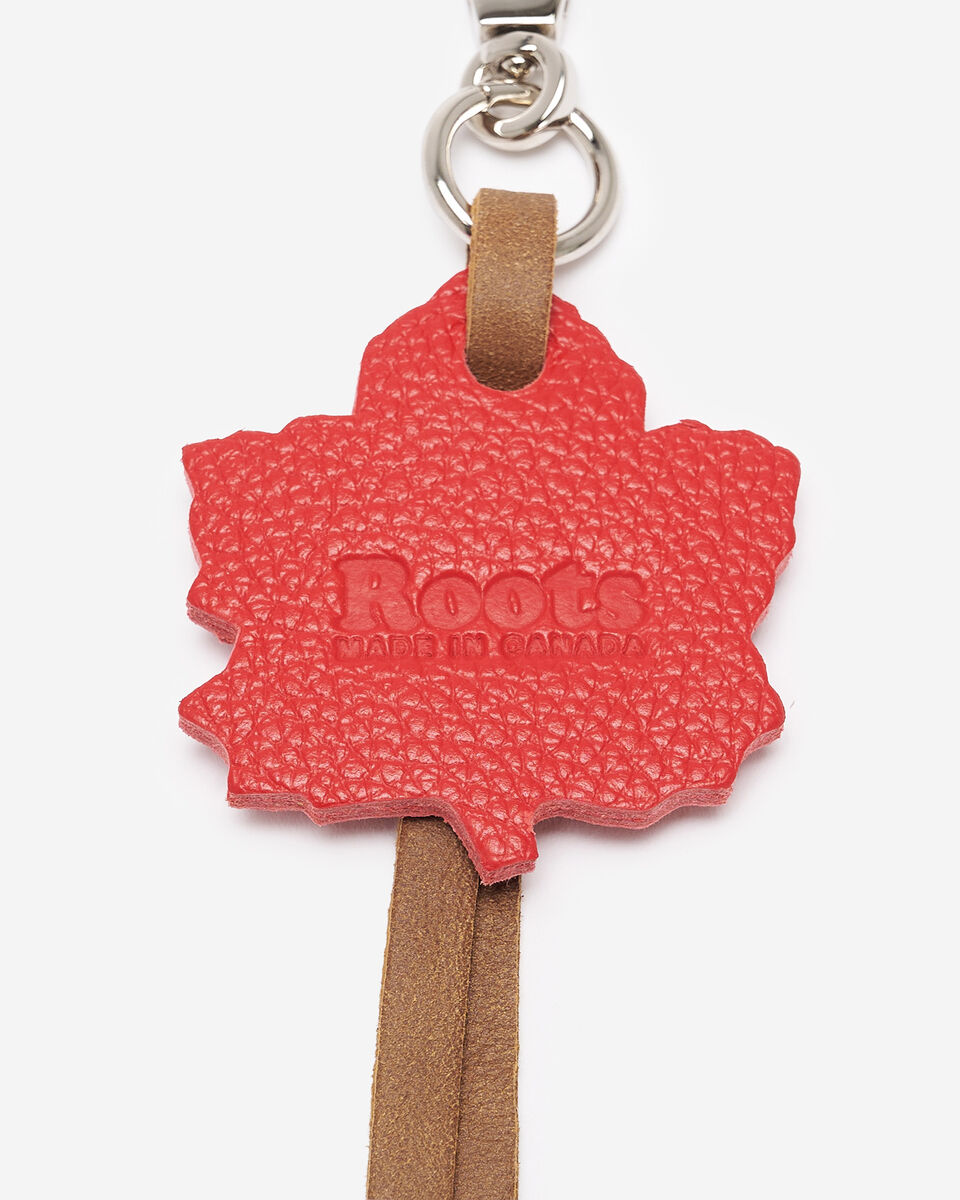 Porte-cl&eacute;s Feuille d&rsquo;&eacute;rable en cuir Tribe