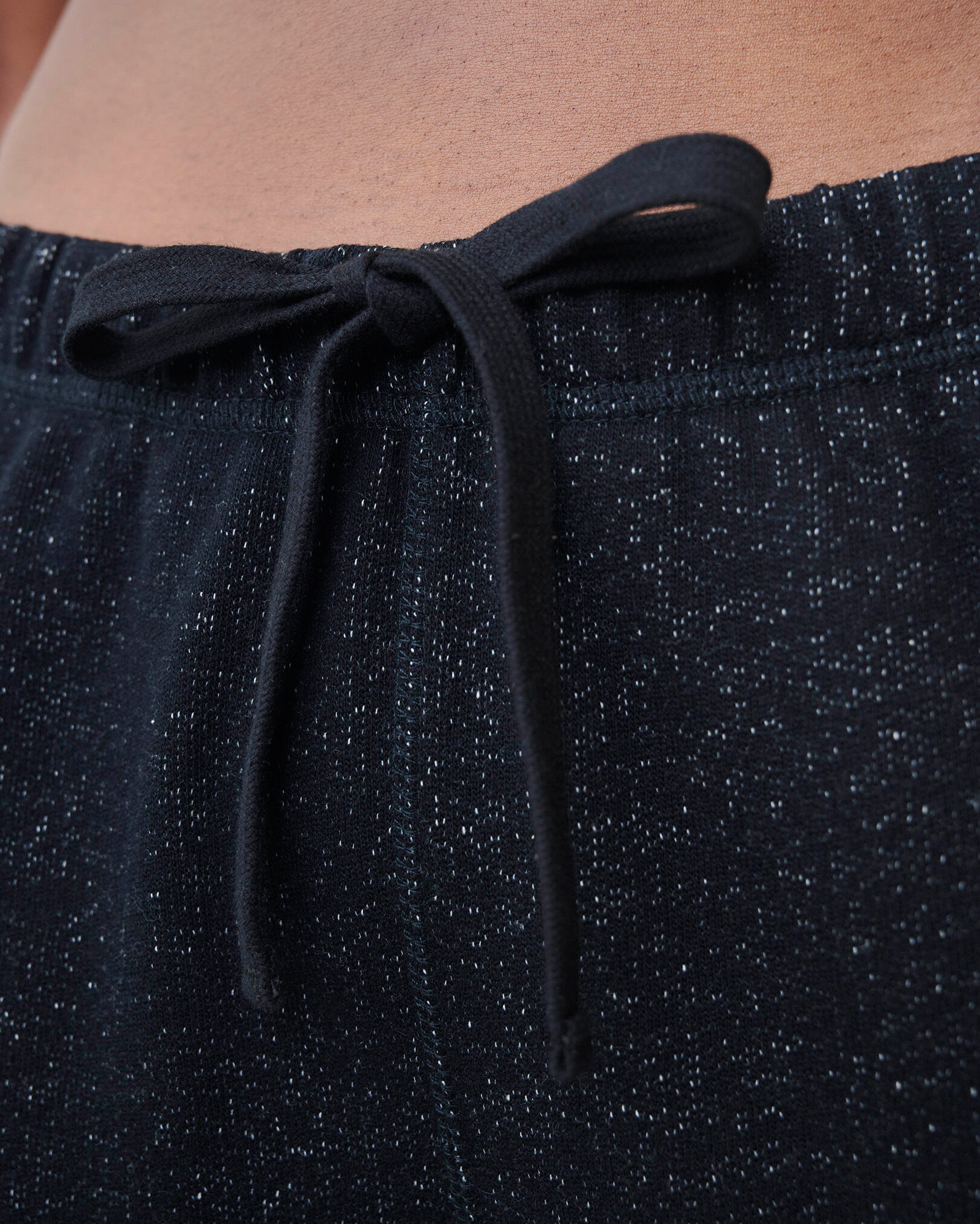 Pantalon original ajusté à cheville côtelée en molleton de coton bio