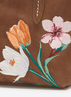 Petit fourre-tout floral en cuir Tribe