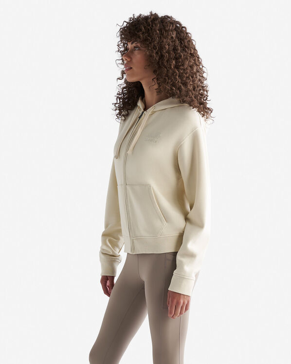 Chandail original décontracté à capuchon et glissière en coton bio Chandail original décontracté à capuchon et glissière en coton bio