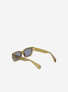 Womens Plastic Slim Cat-Eye Frosted Sunglasses
