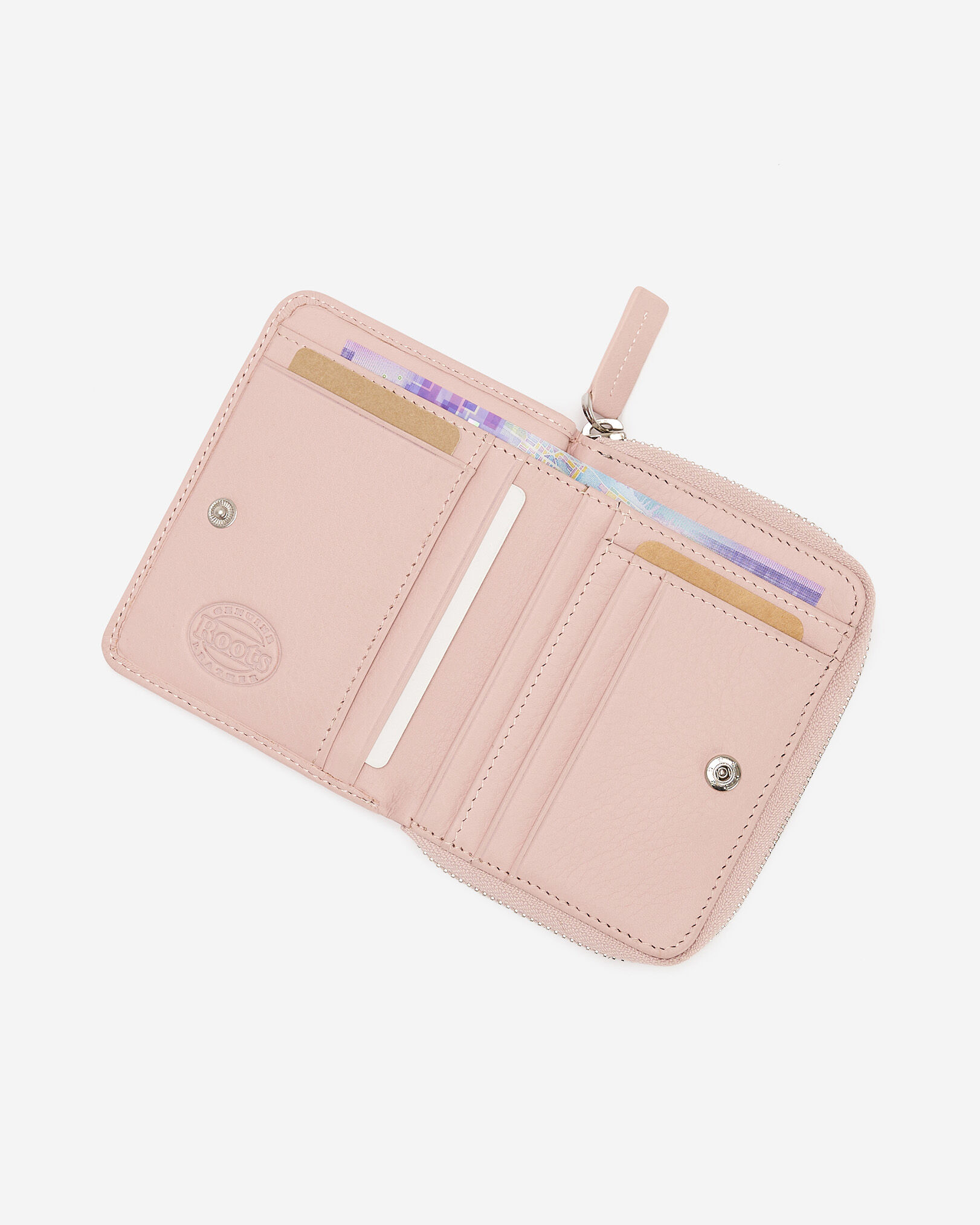 Petite pochette à glissière en cuir Nuage