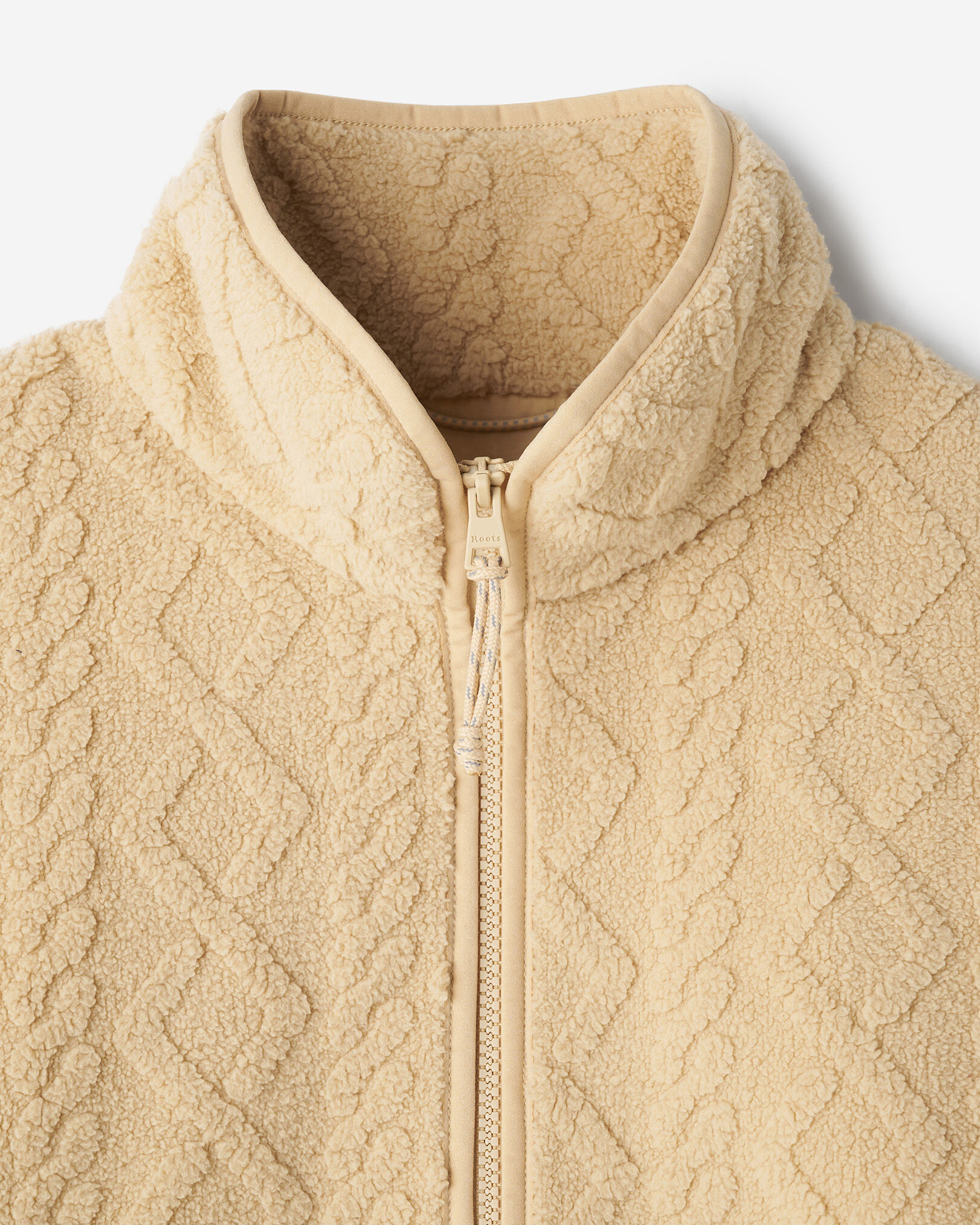Cable Shearling Fleece Quarter Zip
