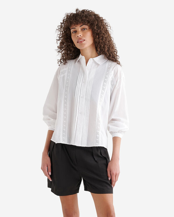 Chemise tissée à manches longues Laurel Femme