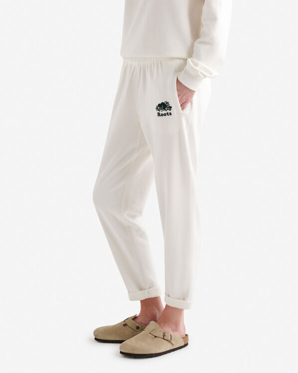 Pantalon en molleton à ourlet simple en coton bio