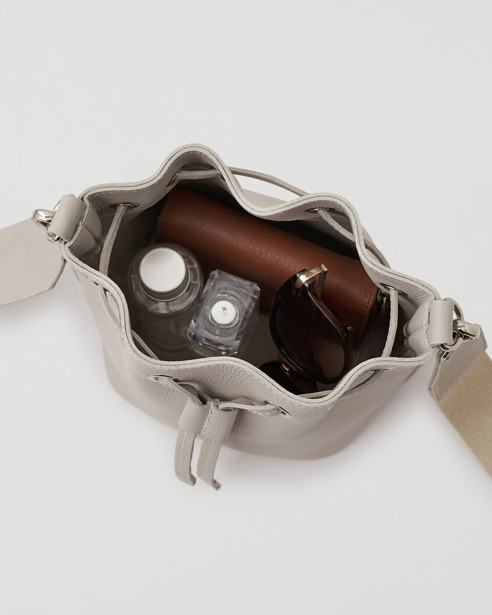 Mini sac seau en cuir Cervino