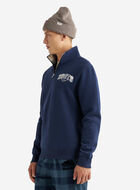 Plaid Applique Half Zip