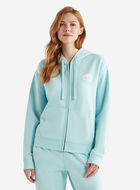 Chandail original décontracté à capuchon et glissière en coton bio