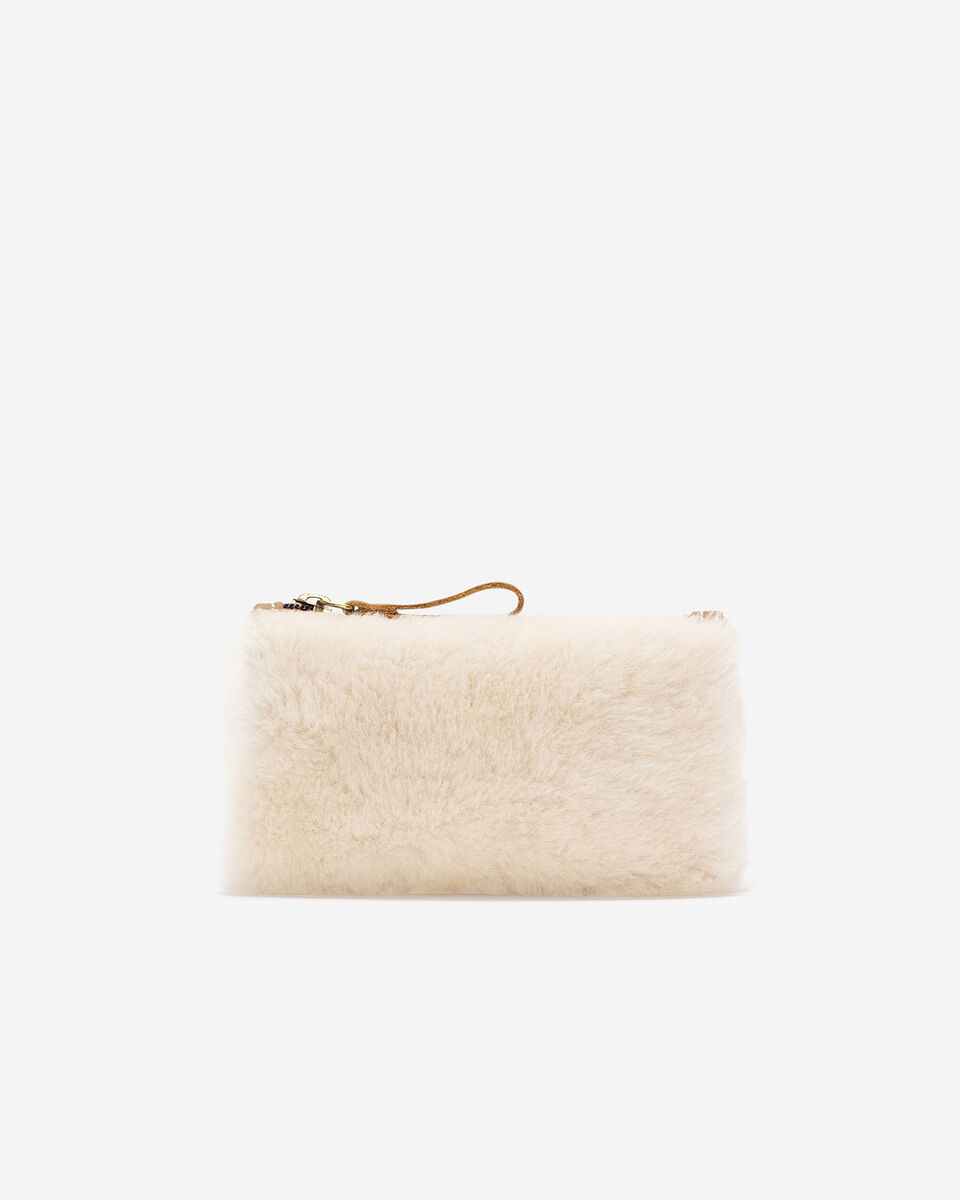 Shearling Medium Zip Pouch