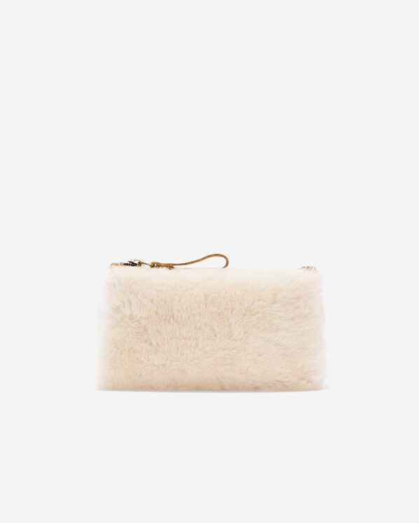 Shearling Medium Zip Pouch