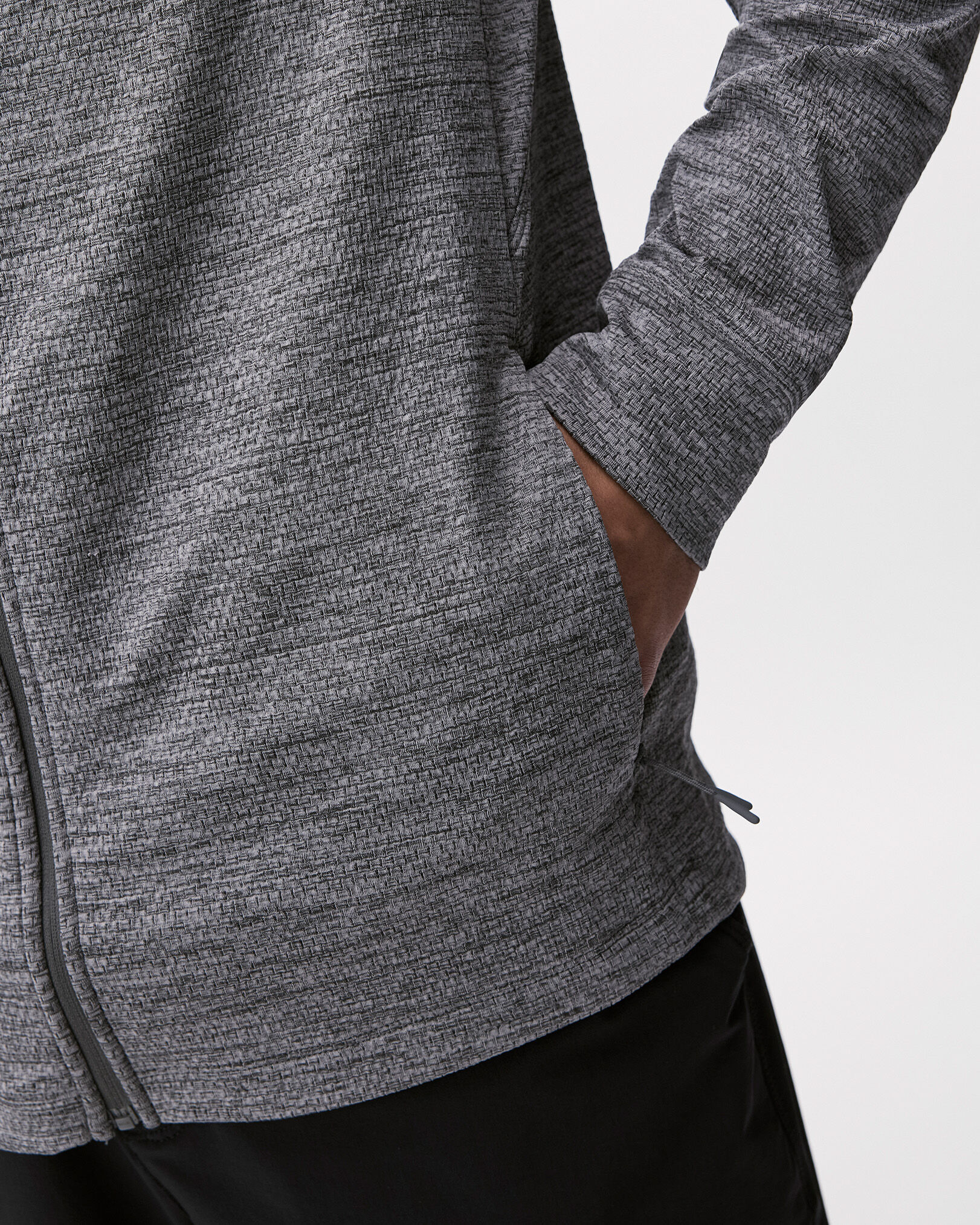 Active Textured Full Zip Hoodie | Roots