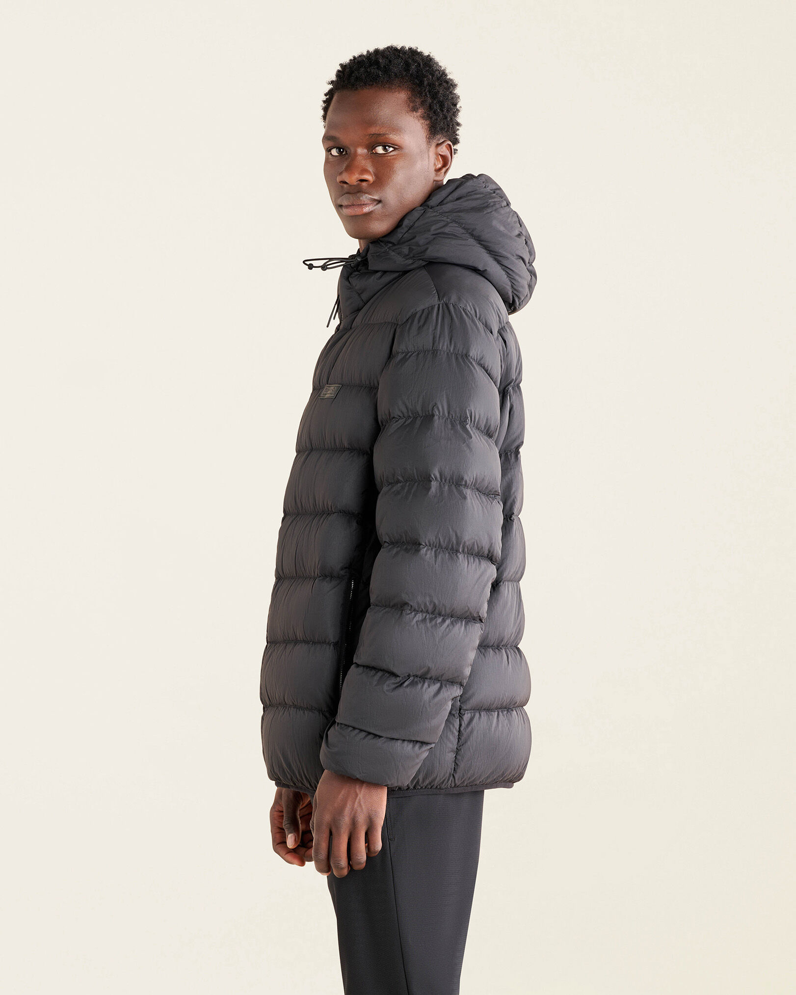 Grey packable sales down jacket