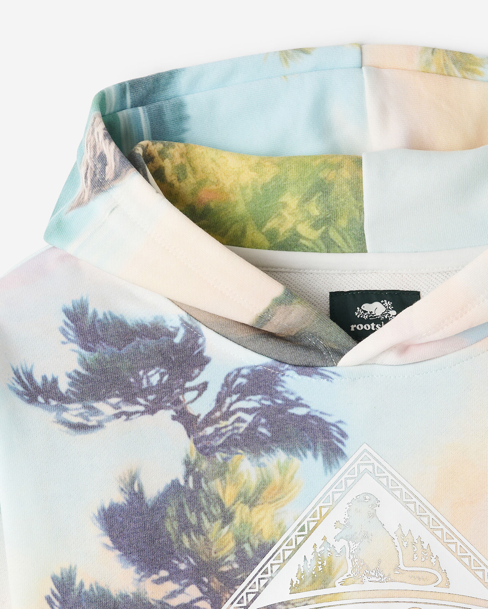 Kids Beaver Canoe Landscape Hoodie