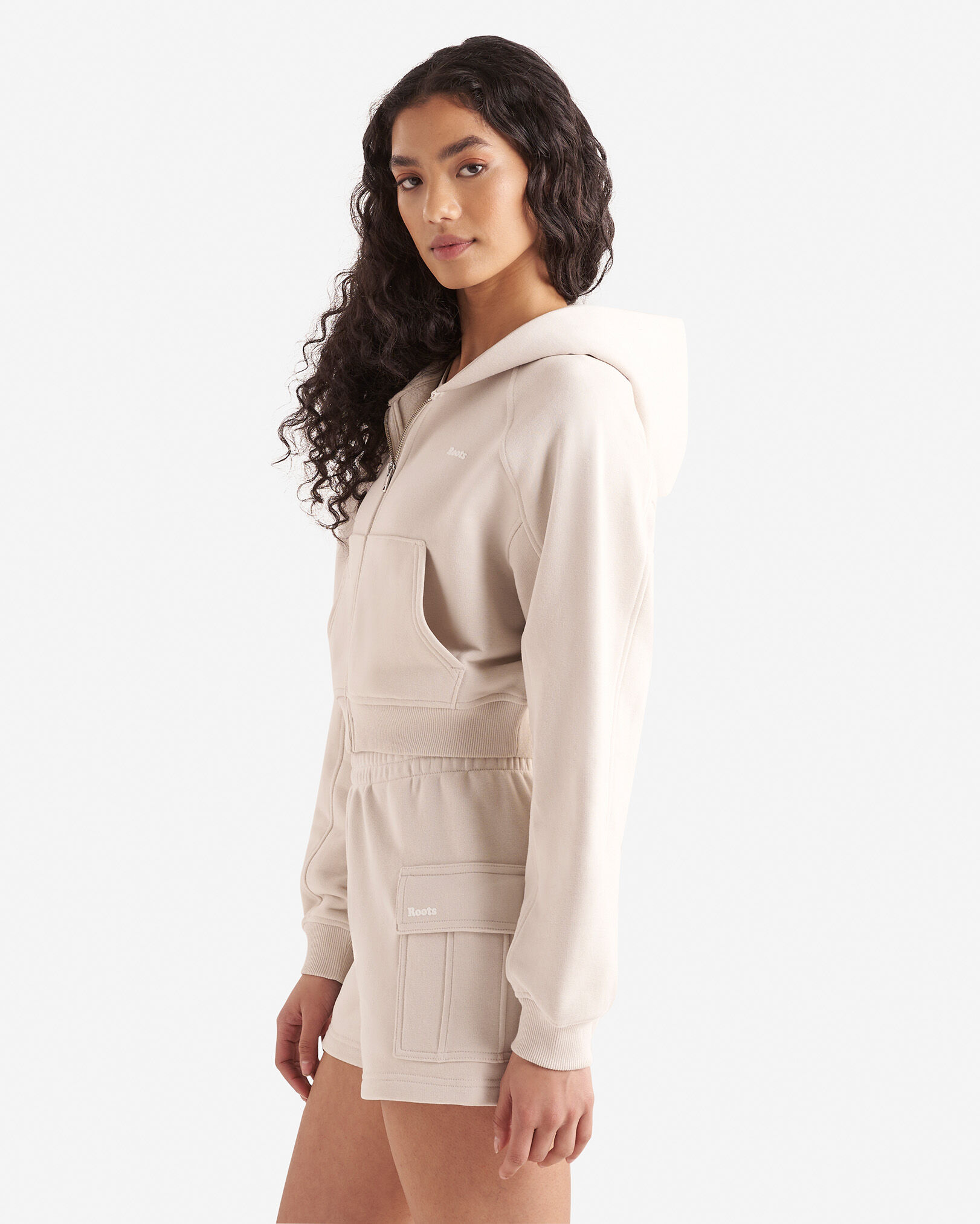 Summer Cloud Cropped Full Zip Hoodie