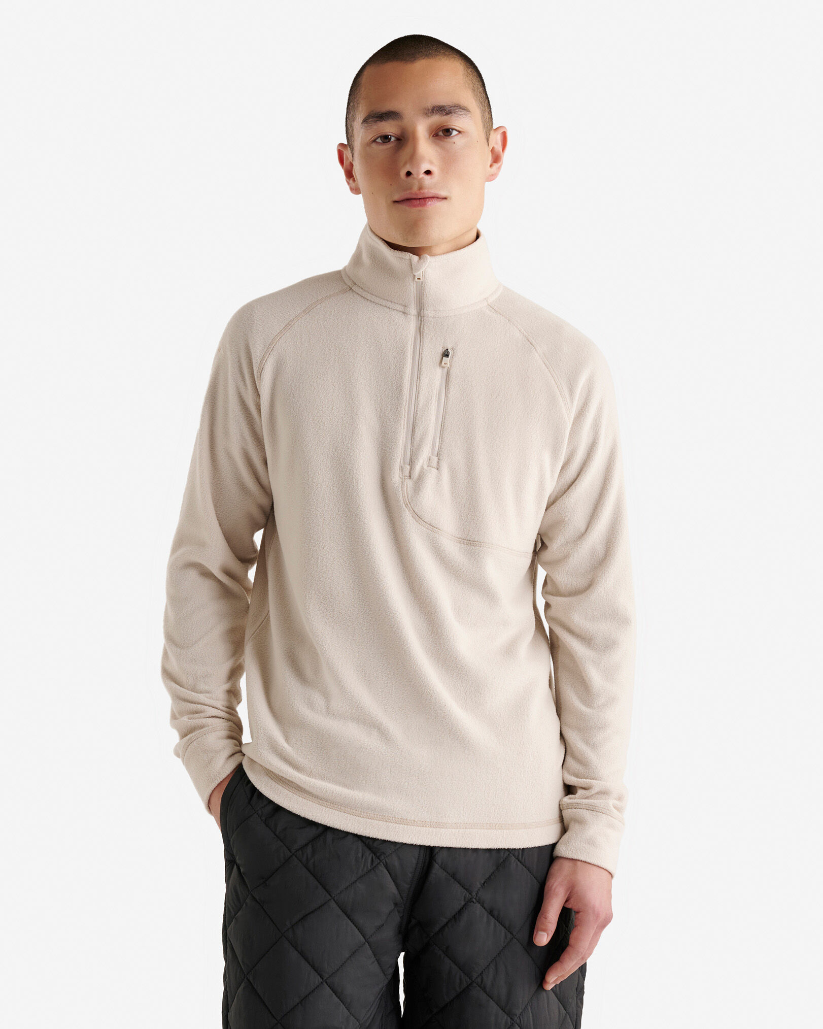 Renew Microfleece Half Zip Stein