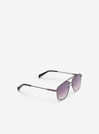 Womens Metal Square Aviator Sunglasses