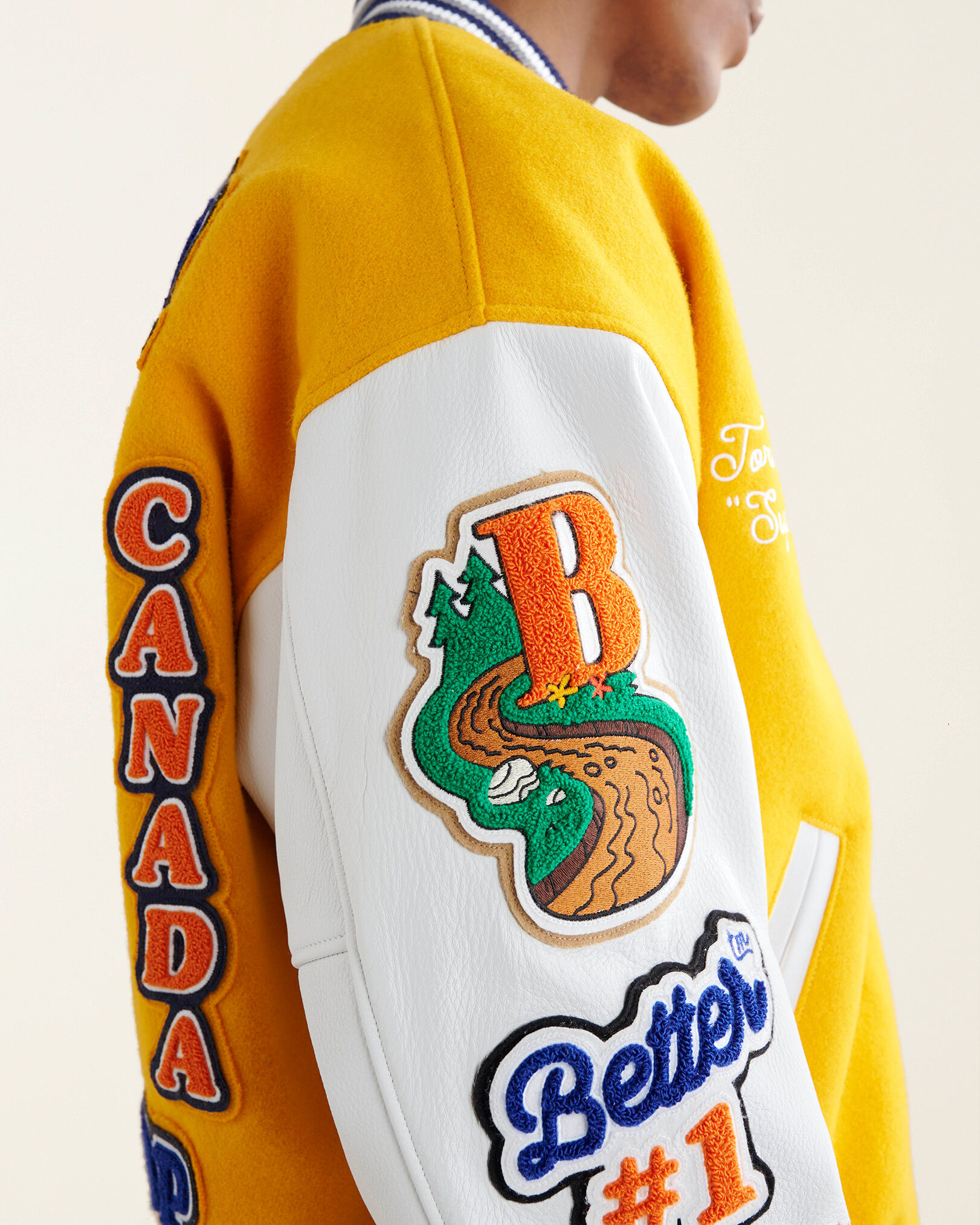 Roots X Better Gift Shop™ Buddy Varsity Jacket Gender Free Roots X Better Gift Shop™ Buddy Varsity Jacket Gender Free