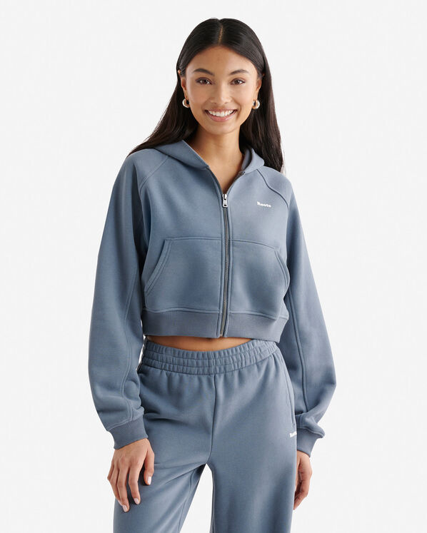 Summer Cloud Cropped Full Zip Hoodie