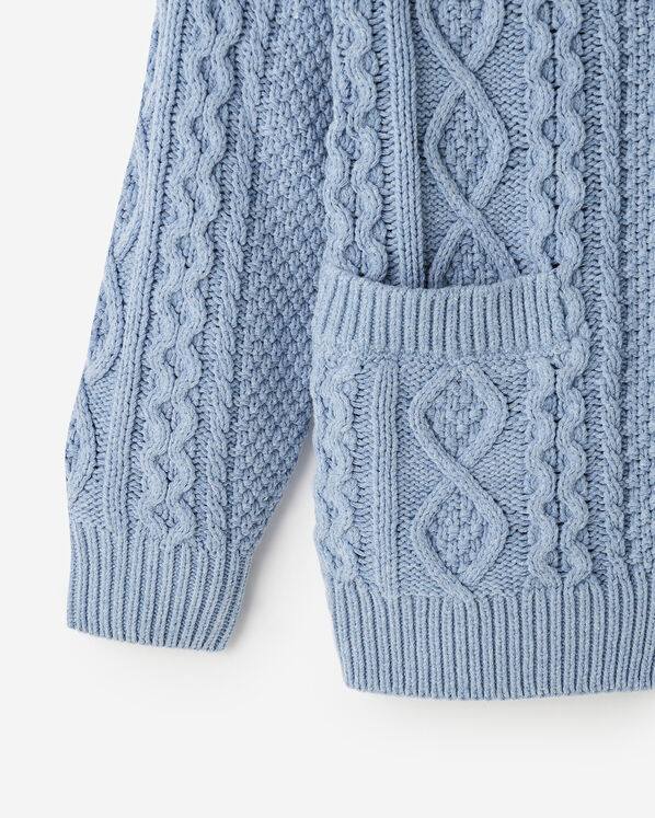 Cardigan en tricot torsad&eacute;