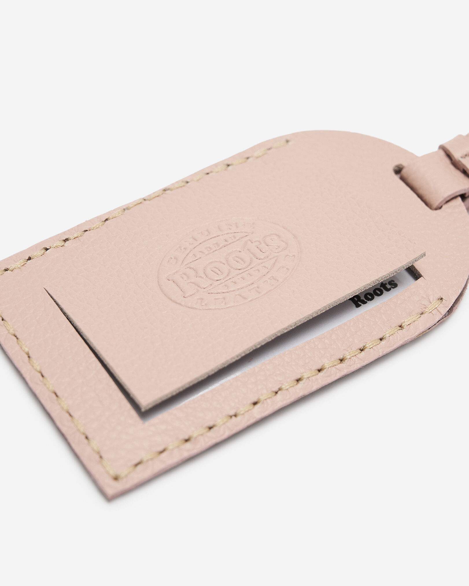 Étiquette de bagage en forme cœur cuir Cervino