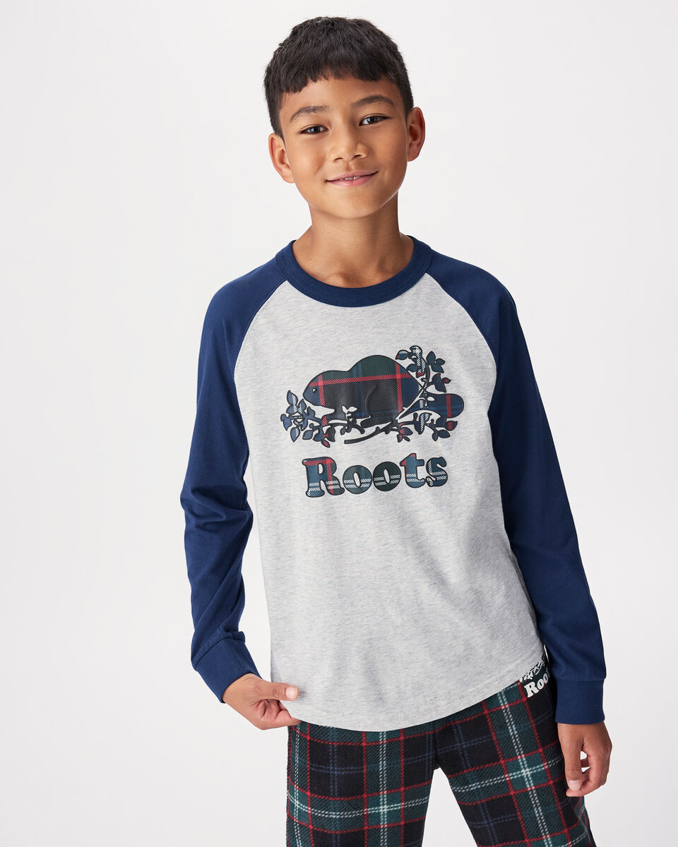 Kids Plaid Baseball T-Shirt