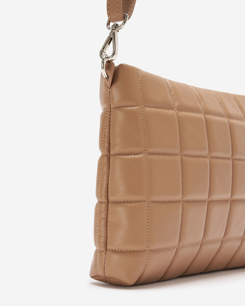 Pochette bouffante carrée à bandoulière