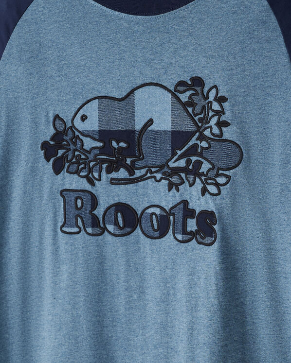 T-shirt &agrave; carreaux et manches longues raglan Cooper pour hommes