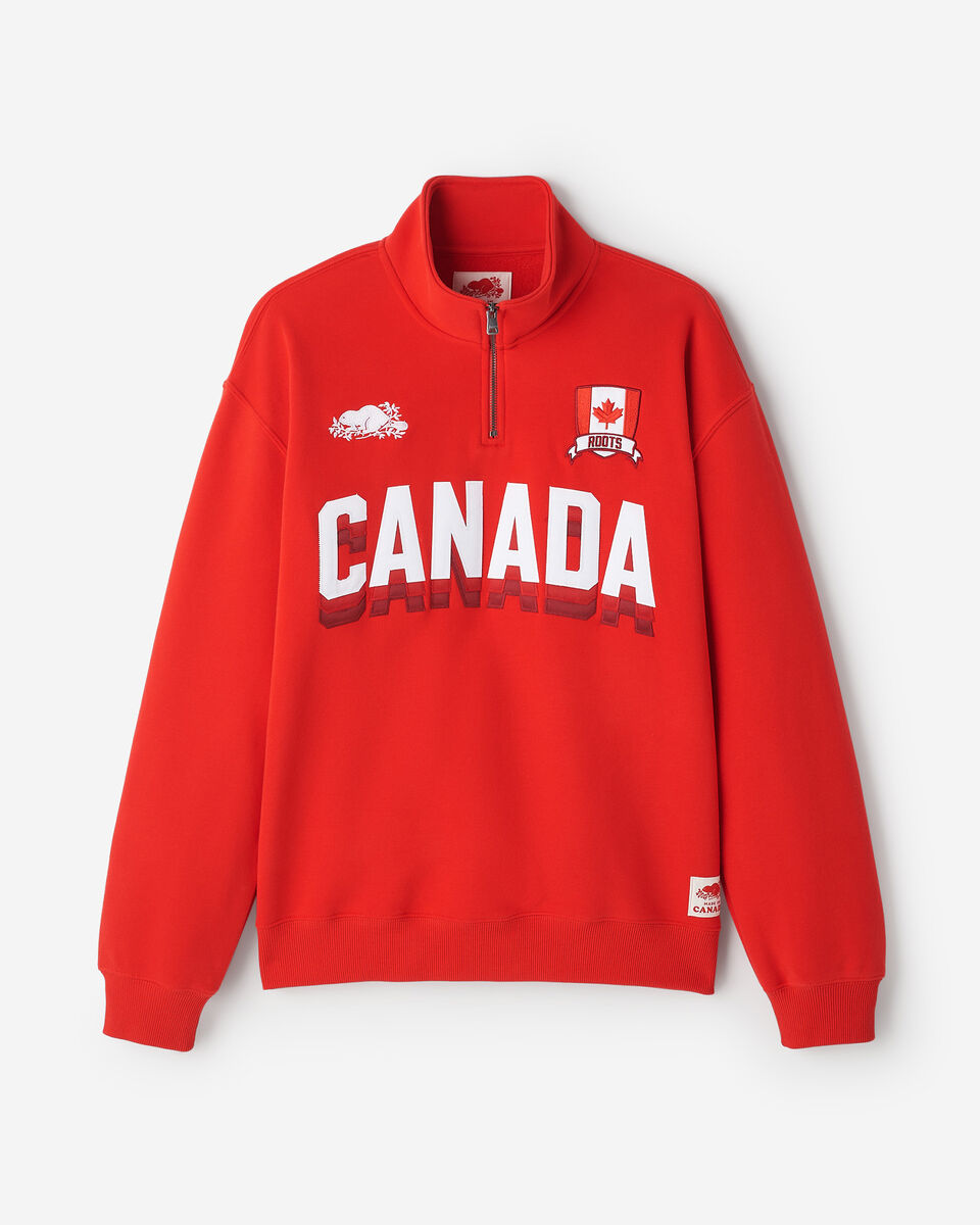 Chandail &agrave; glissi&egrave;re un quart Canada Roots