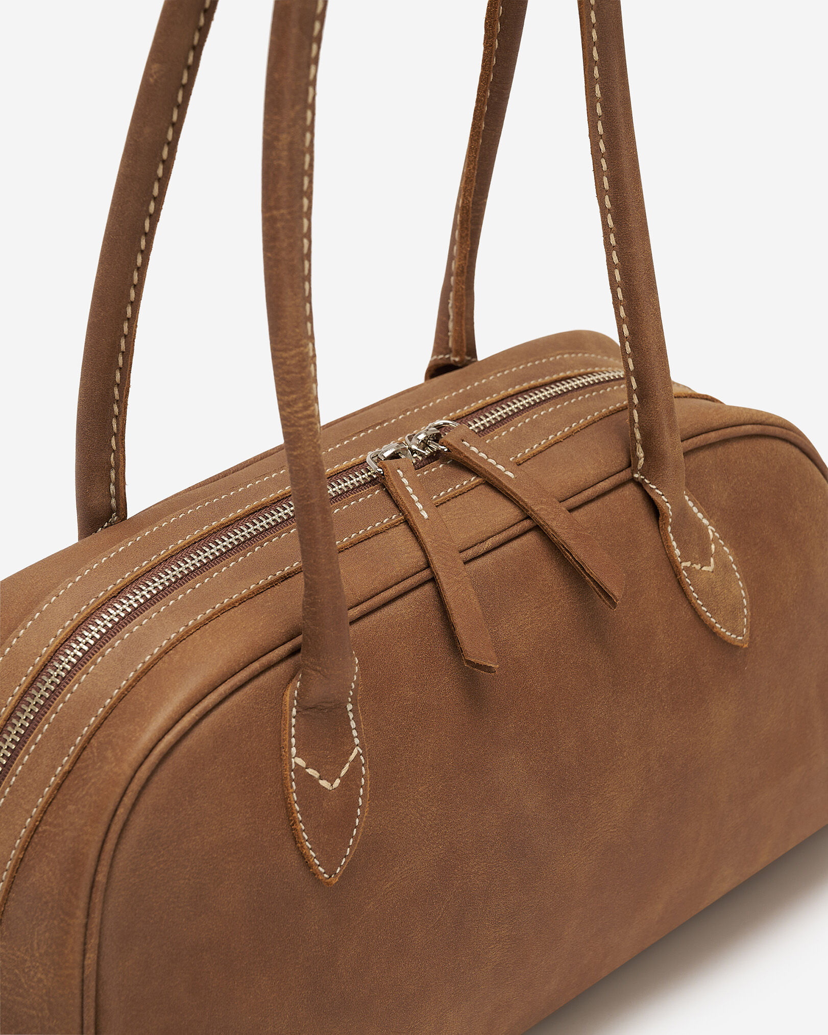 Sac à main style bowling en cuir Tribe