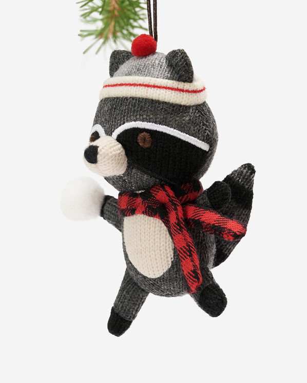 Snowball Raccoon Ornament