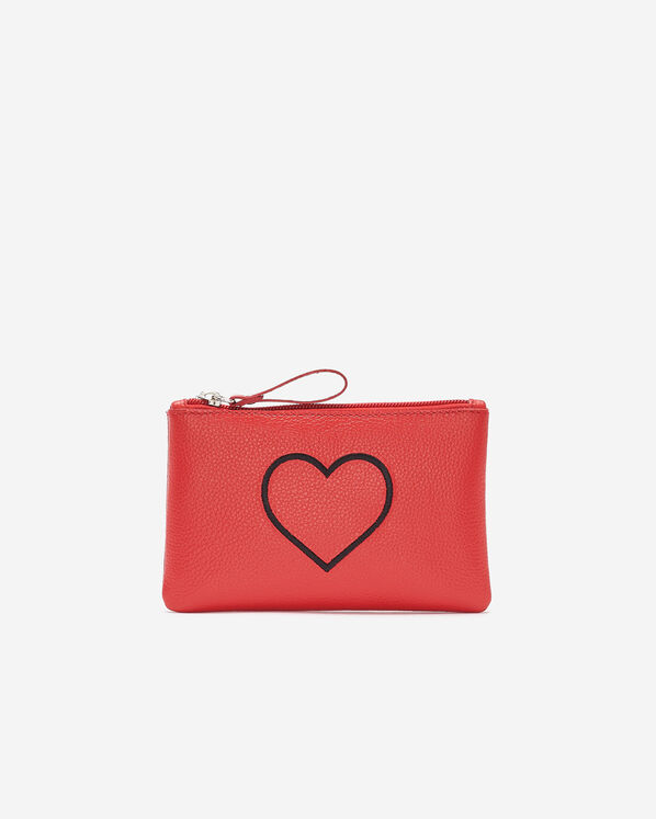Heart Medium Zip Pouch Cervino