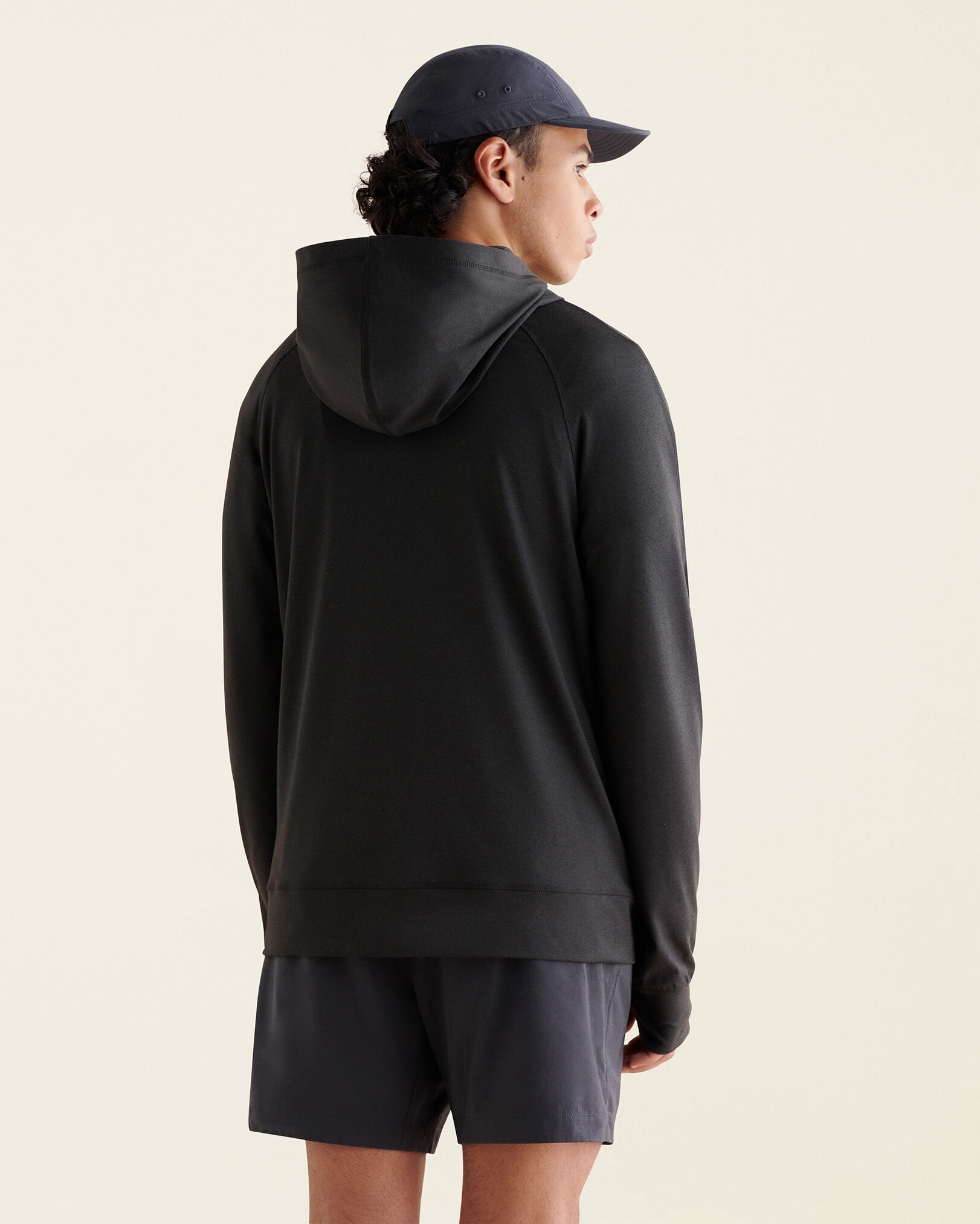Black hoodie sleeve top
