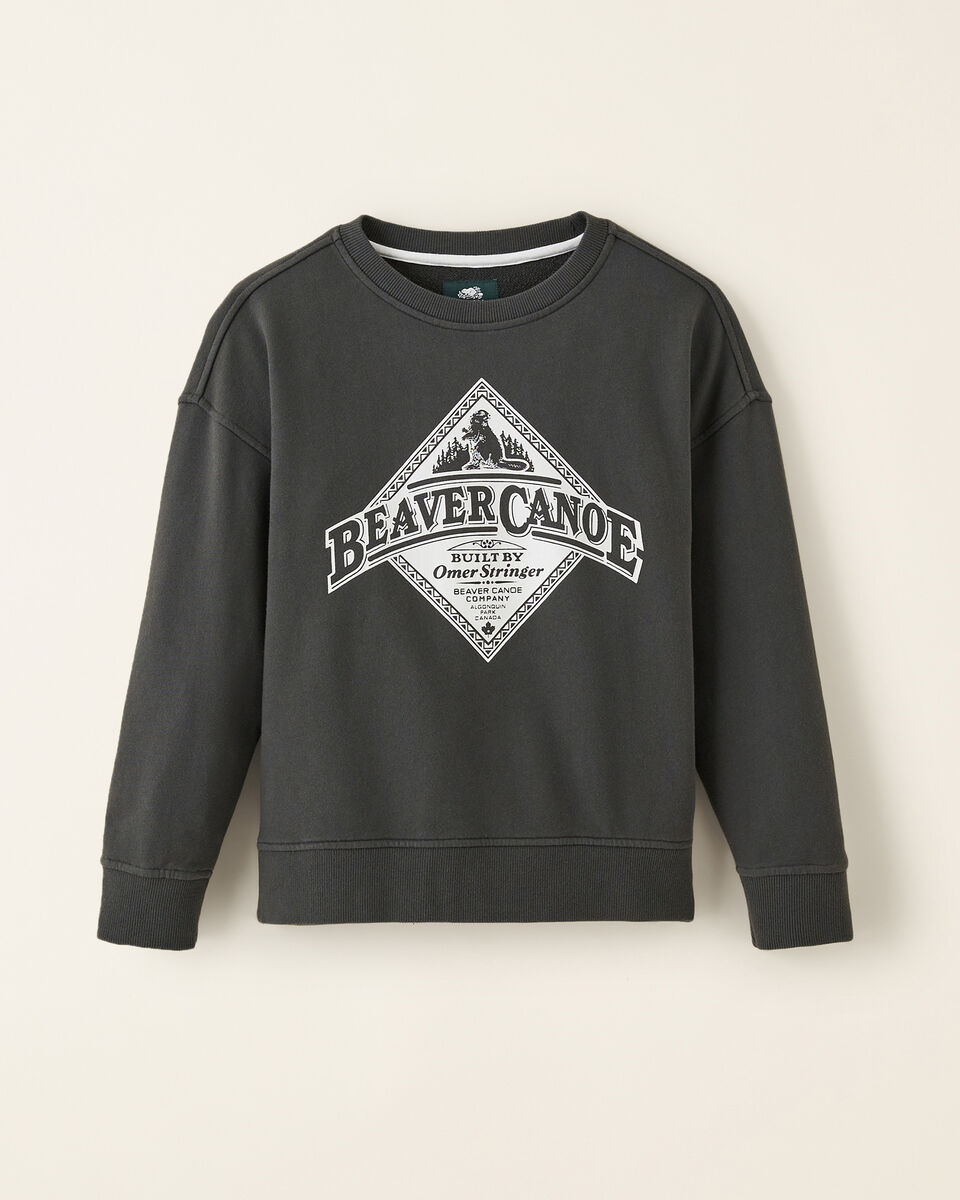 Kids Beaver Canoe Relaxed Crew Sweatshirt