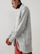 Snowy Fox Open Collar Cardigan