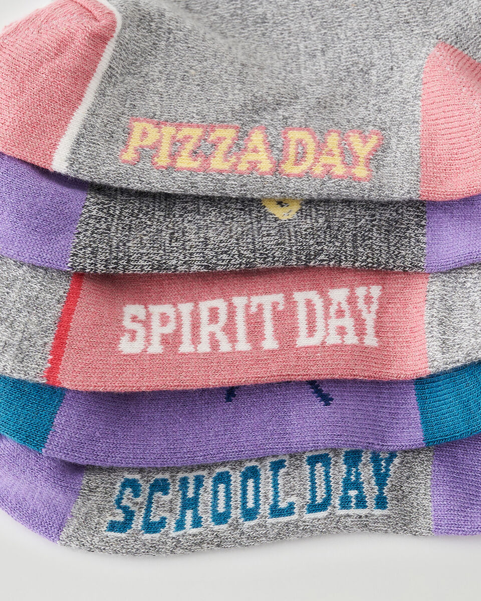 Kid School Days Sock 5 Pack