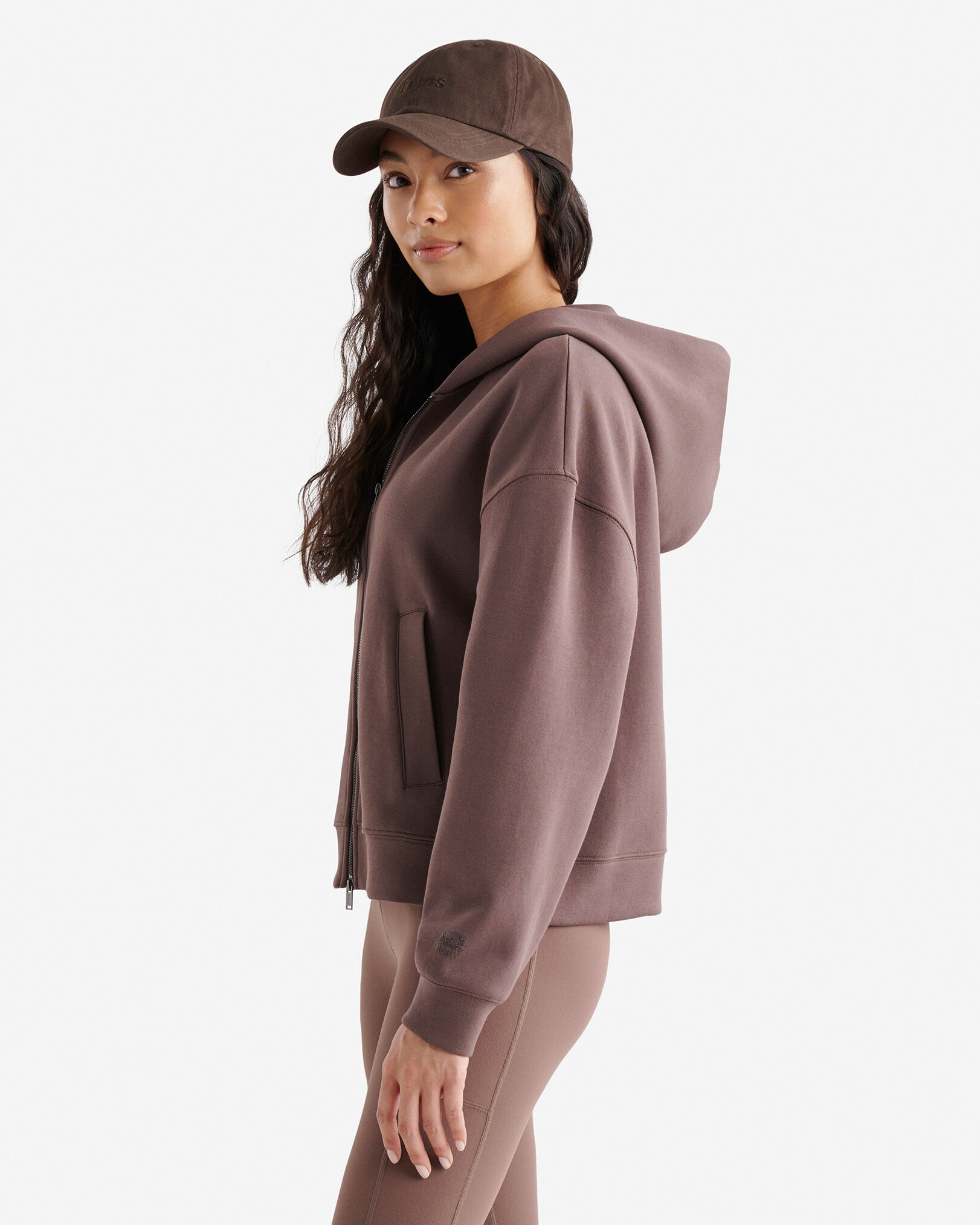 Chandail à capuchon et glissière essentiel en tissu interlock Recover