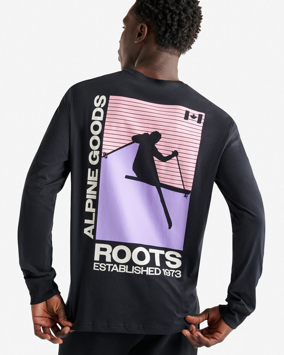 T-shirt à manches longues rétro alpin pour homme