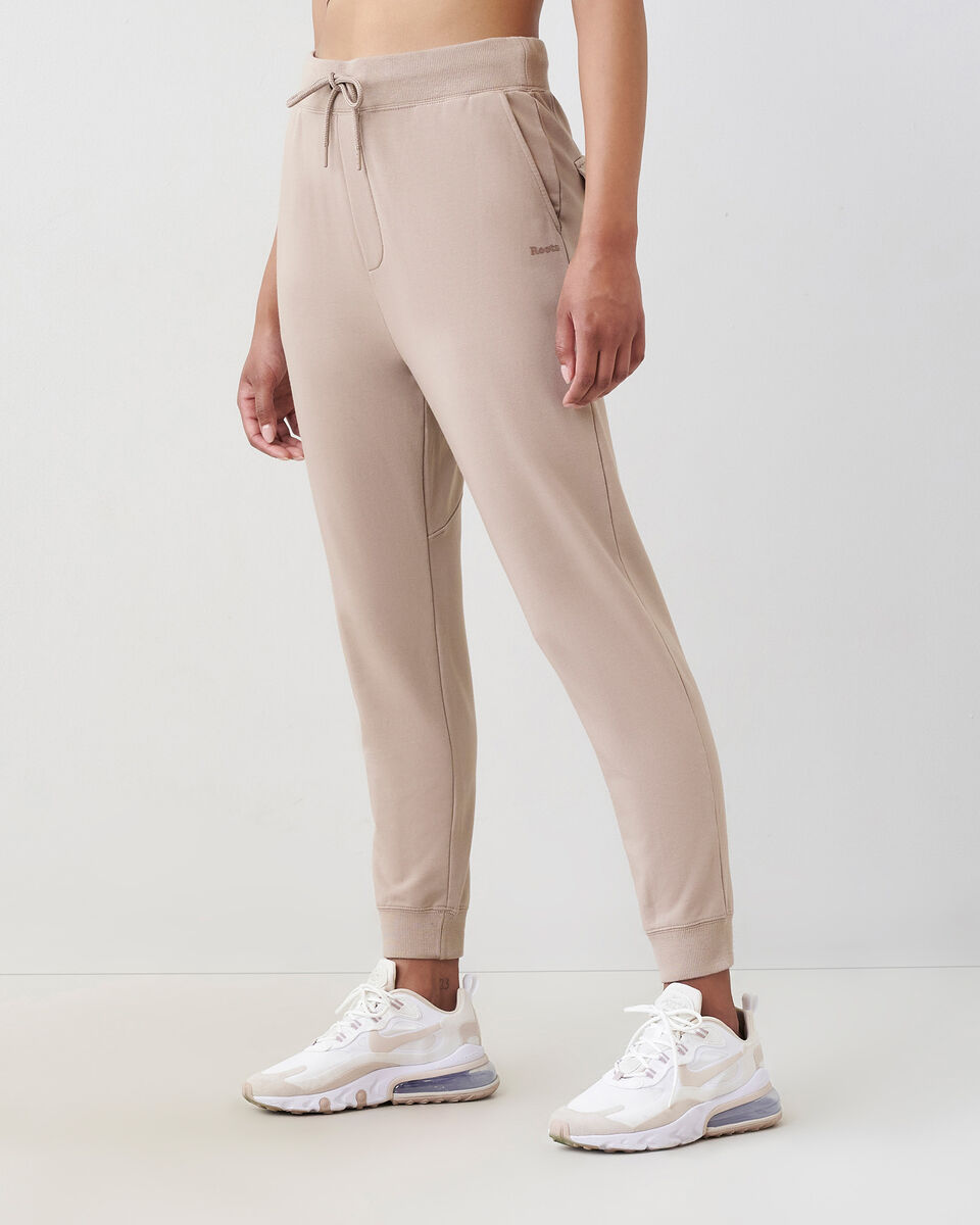 Pantalon en jersey bouclette et mélange modal