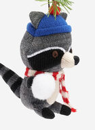 Snowball Fight Raccoon Ornament