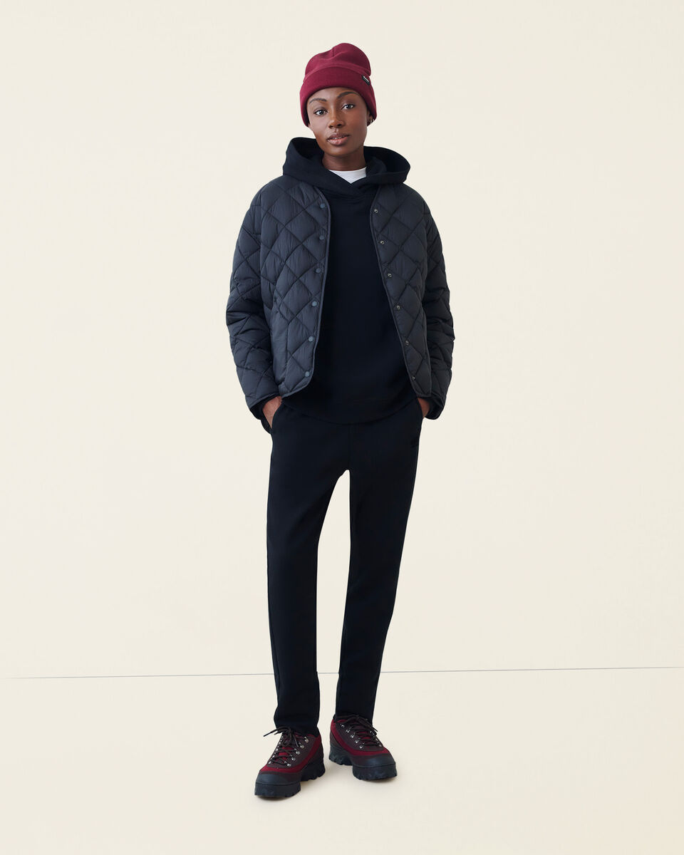 Pantalon ajusté à taille haute en molleton de coton bio Cooper